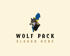 Sweden Wild Wolf  logo design