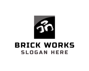 Brick - Rock Brick Construction logo design