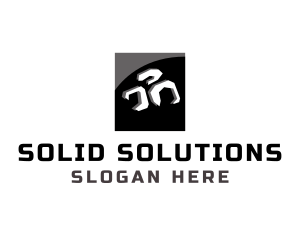 Solid - Rock Brick Construction logo design