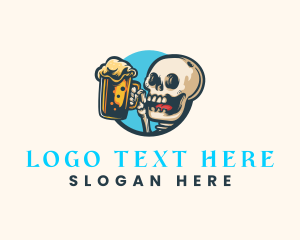 Alcohol - Skull Brewery Beer logo design