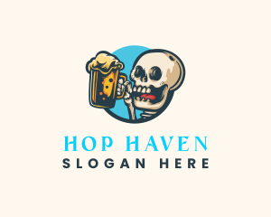 Brewery - Skull Brewery Beer logo design