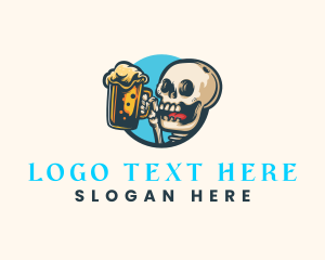 Liquor - Skull Brewery Beer logo design