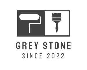 Grey - Painting Paint Brush logo design