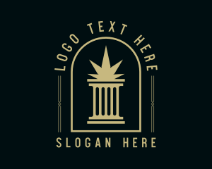 Joint - Weed Column Marijuana logo design