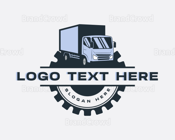 Mechanic Cog Truck Logo