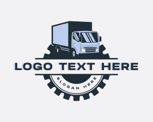 Freight - Mechanic Cog Truck logo design