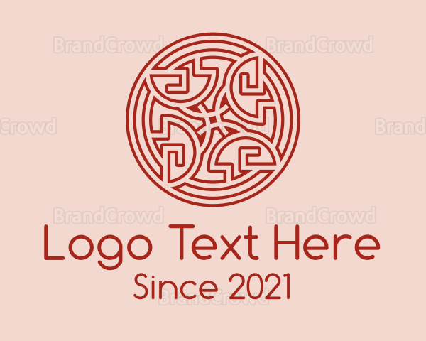 Red Geometric Centerpiece Logo