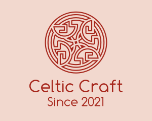 Gaelic - Red Geometric Centerpiece logo design