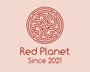 Red Geometric Centerpiece logo design