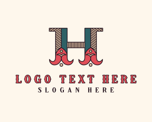 Decorative Letter H Brand logo design