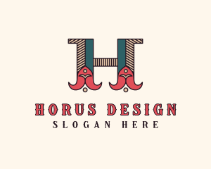 Decorative Letter H Brand logo design