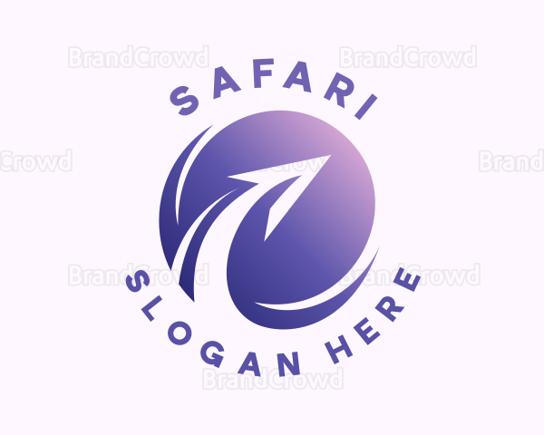 Purple Sphere Arrow Logo