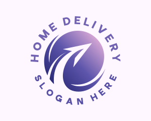 Purple Sphere Arrow logo design