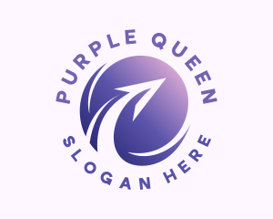 Purple Sphere Arrow logo design