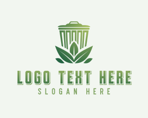 Recycling Bin - Eco Garbage Disposal logo design