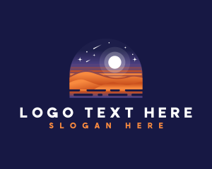 Sand - Hiking Desert Adventure logo design