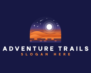 Hiking Desert Adventure logo design