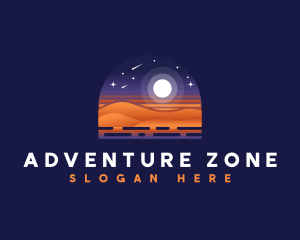 Hiking Desert Adventure logo design