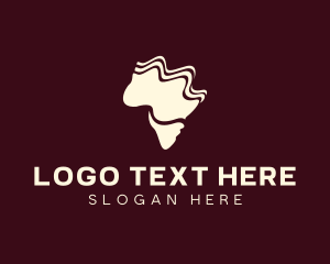 Tech - Abstract Swirly Landmass logo design