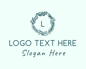 Lifestyle Blogger - Floral Leaf Ornament logo design