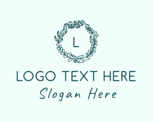 Floral Leaf Ornament Logo