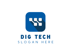 Digital Software Technology App logo design