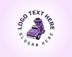 Import - Delivery Courier Truck logo design