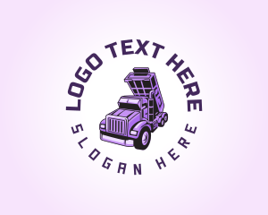 Package - Delivery Courier Truck logo design