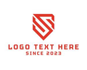 Military - Modern Geometric Shield Letter S logo design