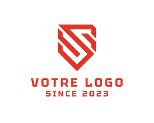 Antivirus - Modern Geometric Shield Letter S logo design