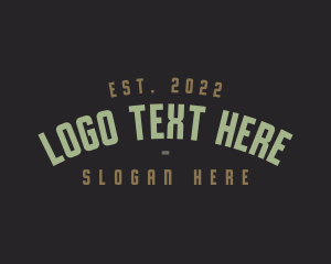 Merchandise - University Font Wordmark logo design