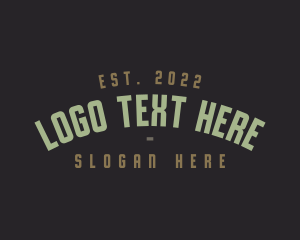Textile - University Font Wordmark logo design