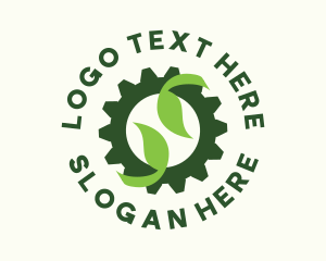 Cog - Nature Gear Machine logo design