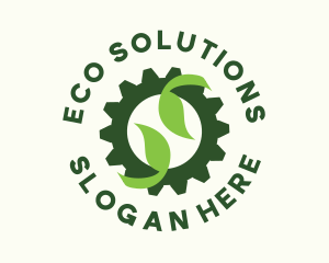 Environmentally Friendly - Nature Gear Machine logo design