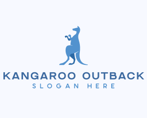 Wild Kangaroo Animal logo design