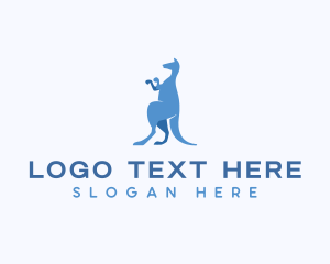 Confused - Wild Kangaroo Animal logo design
