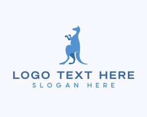 Wild Kangaroo Animal Logo