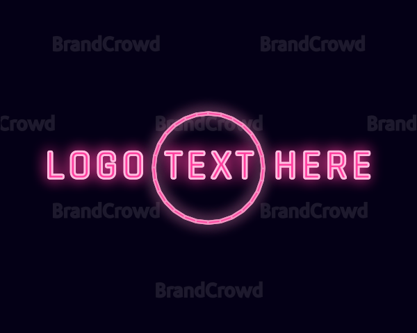 Neon Sign Circle Logo