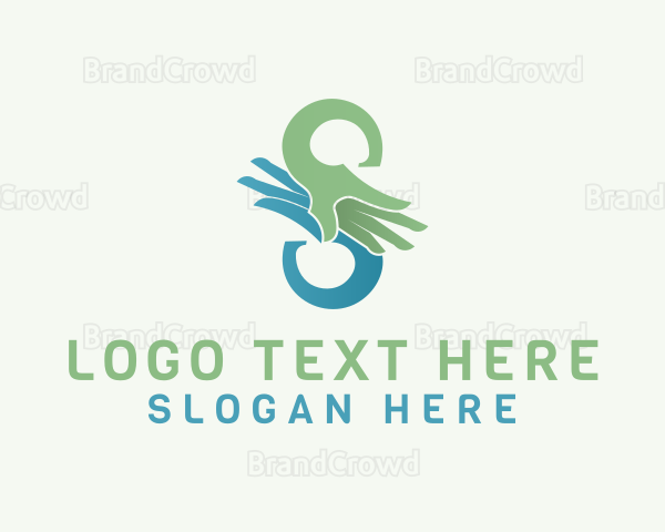 Hand Therapy Letter S Logo
