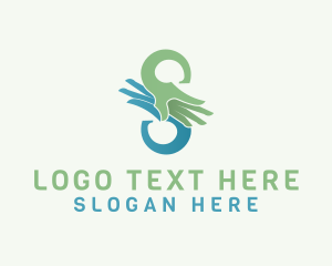 Health - Hand Therapy Letter S logo design