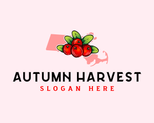 Cranberry Fruit Massachusetts logo design