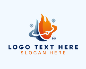 Snowflake - Ice Flame Wrench logo design