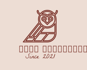 Owl - Brown Aviary Owl logo design