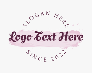 Wordmark - Feminine Makeup Emblem logo design