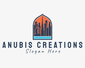 Dubai City Window Scene logo design