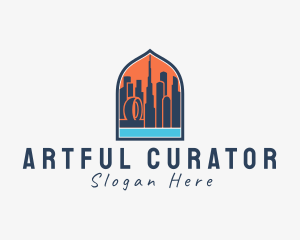 Dubai City Window Scene logo design