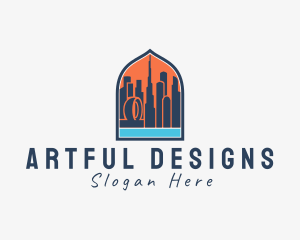 Dubai City Window Scene logo design