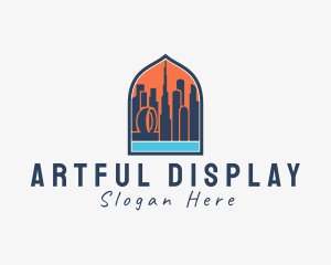 Dubai City Window Scene logo design