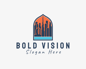 Dubai City Window Scene logo design