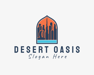 Dubai City Window Scene logo design